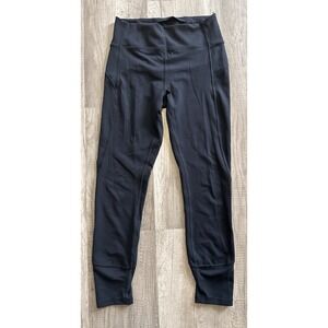 Lululemon Women's In Movement Tight  Everlux Blue Leggings Size 8 Ankle Length